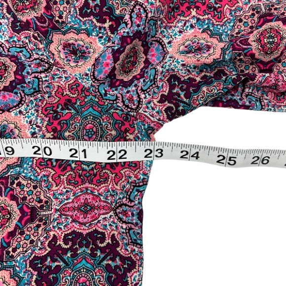 DR2 Medallion Peasant Top Tunic 3/4 Sleeve Size XL - Picture 10 of 11